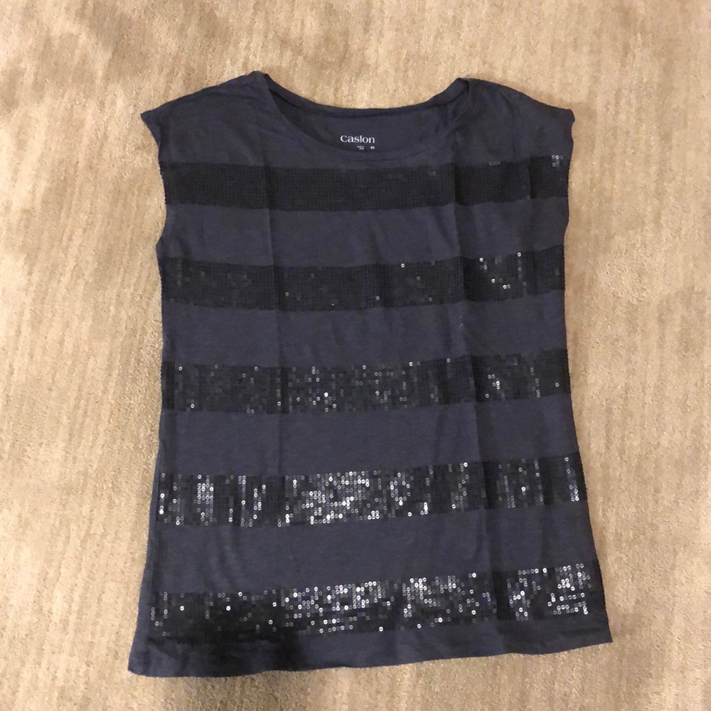Caslon t sequin stripe from Nordstrom size M